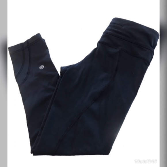 lululemon athletica Pants - Lululemon Black Run Inspire Black Crops Sz 2